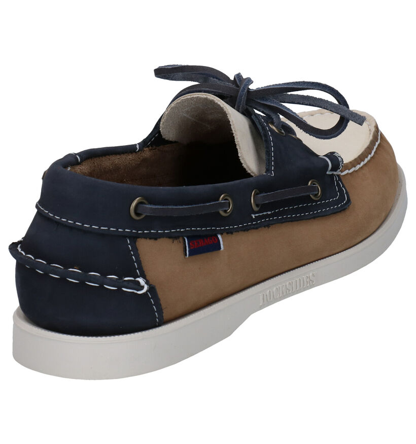 Sebago DOCKSIDE Chaussures Bateau en Bleu en nubuck (287479)