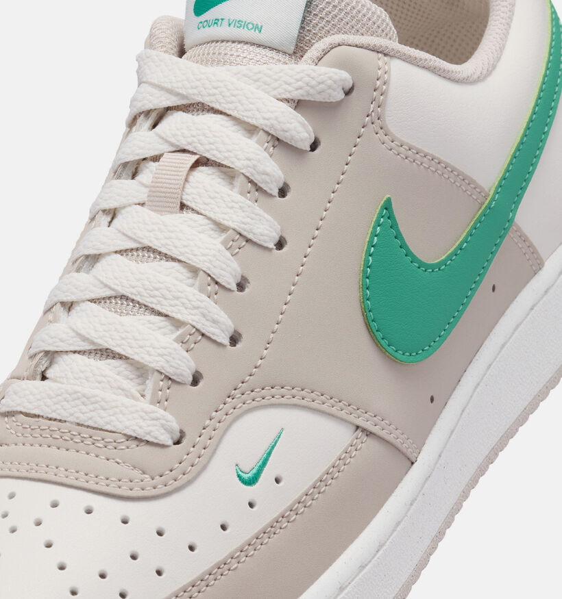 Nike Court Vision Next Nature Baskets en Taupe/Ecru pour hommes (380405)
