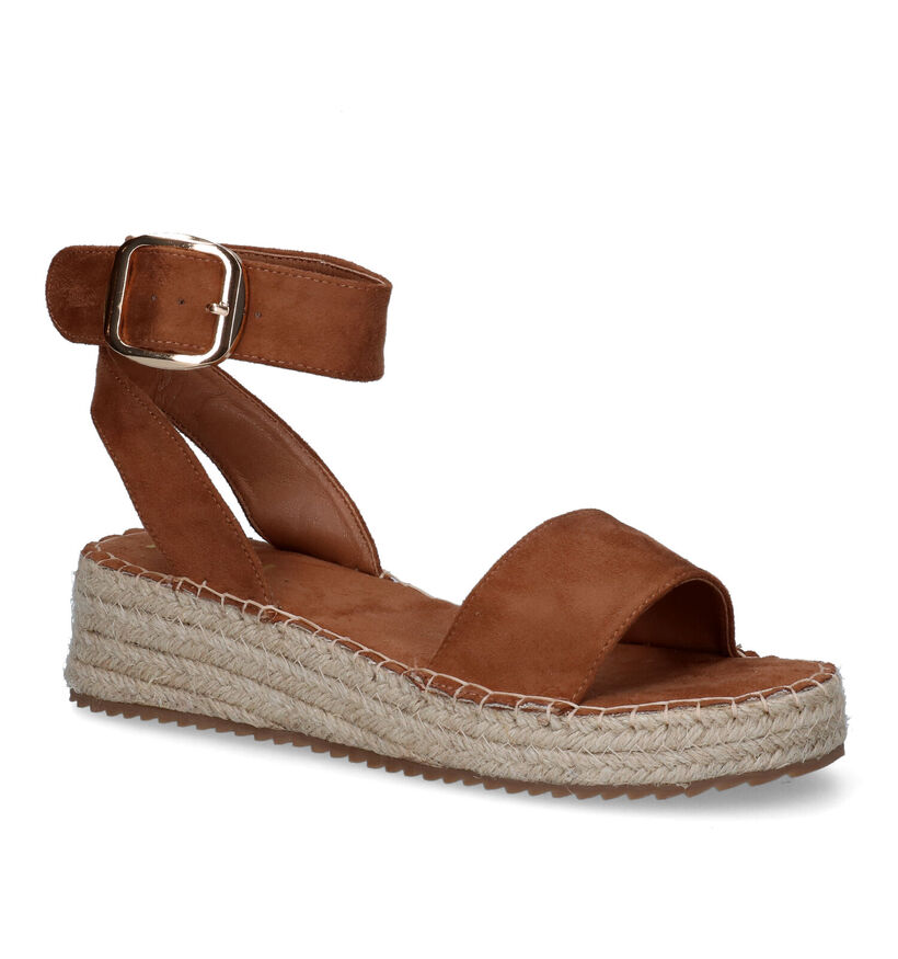 Poelman Espadrilles en Cognac en simili cuir (310331)