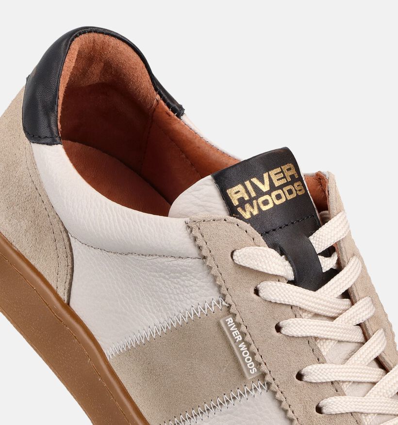 River Woods Daan Lichtbeige Veterschoenen voor heren (373393) - geschikt voor steunzolen