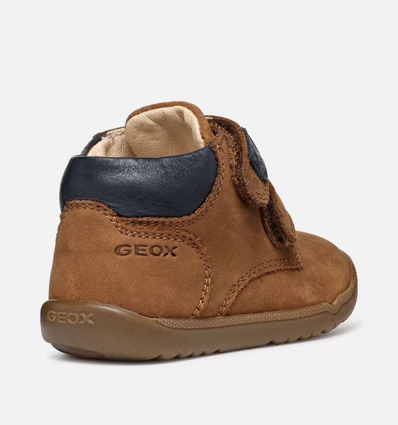 Geox Macchia Boy Bruine Babyschoenen met Velcro voor jongens (377744) - geschikt voor steunzolen