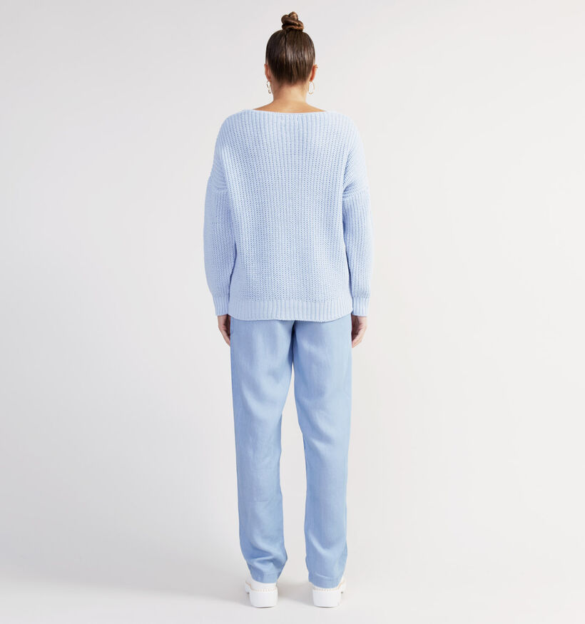 Moda Nazionale Gebreide Blauwe Trui voor dames (330674)