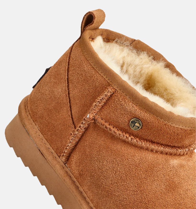 Warmbat Bottines fourrées en Cognac pour femmes (362693)