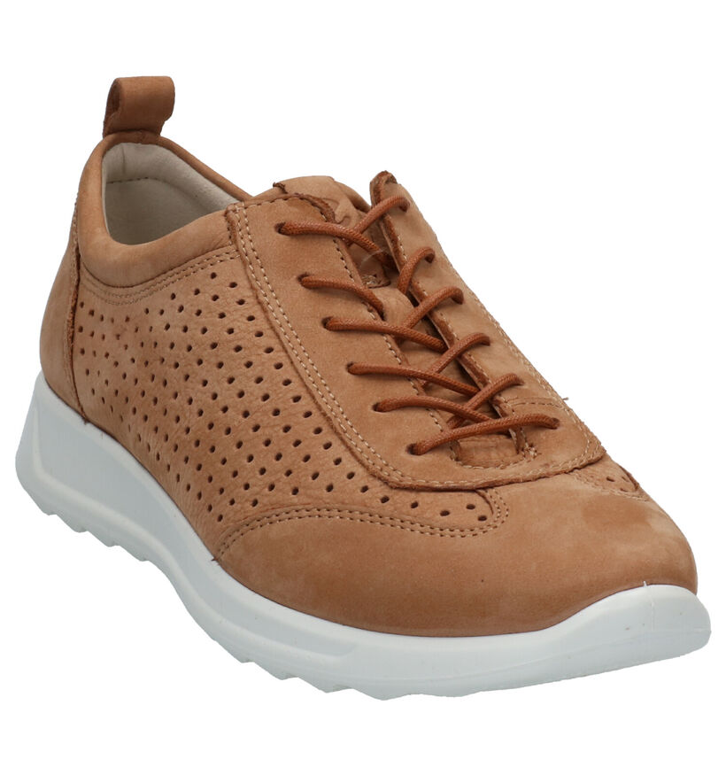 ECCO Flexure Cognac Veterschoenen in nubuck (275341)