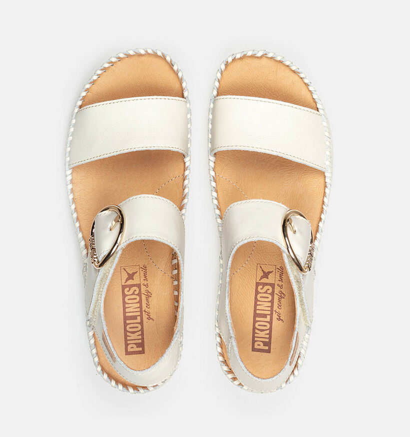 Pikolinos Marina Sandales compens&eacute;es en &Eacute;cru pour femmes (370535)