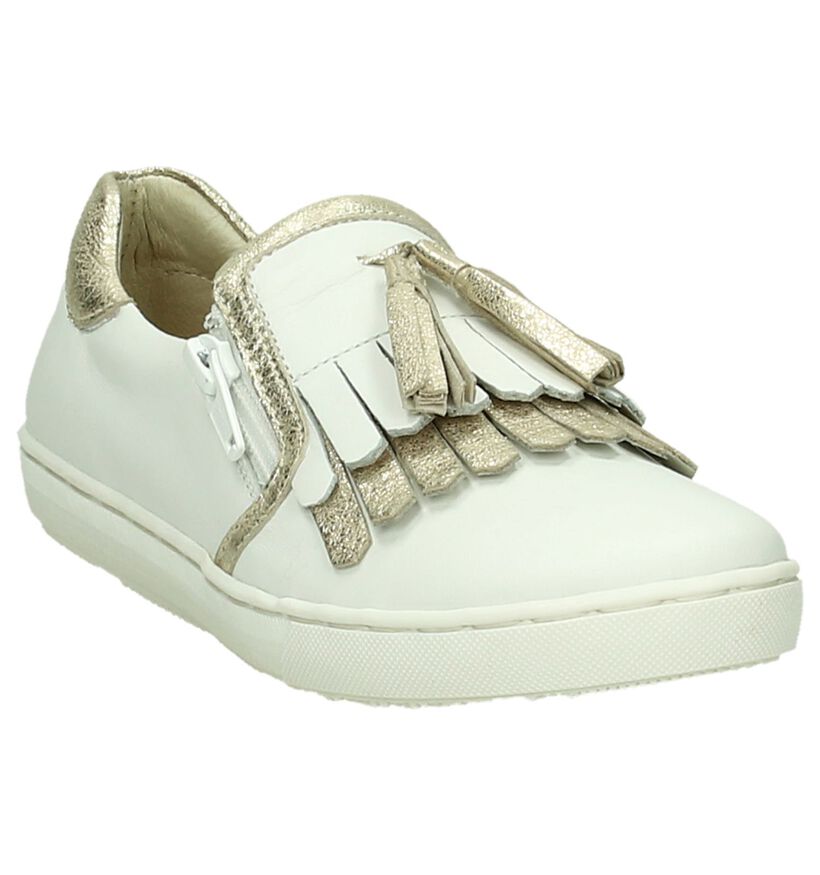 Hampton Bays Chaussures slip-on en Blanc en cuir (189597)