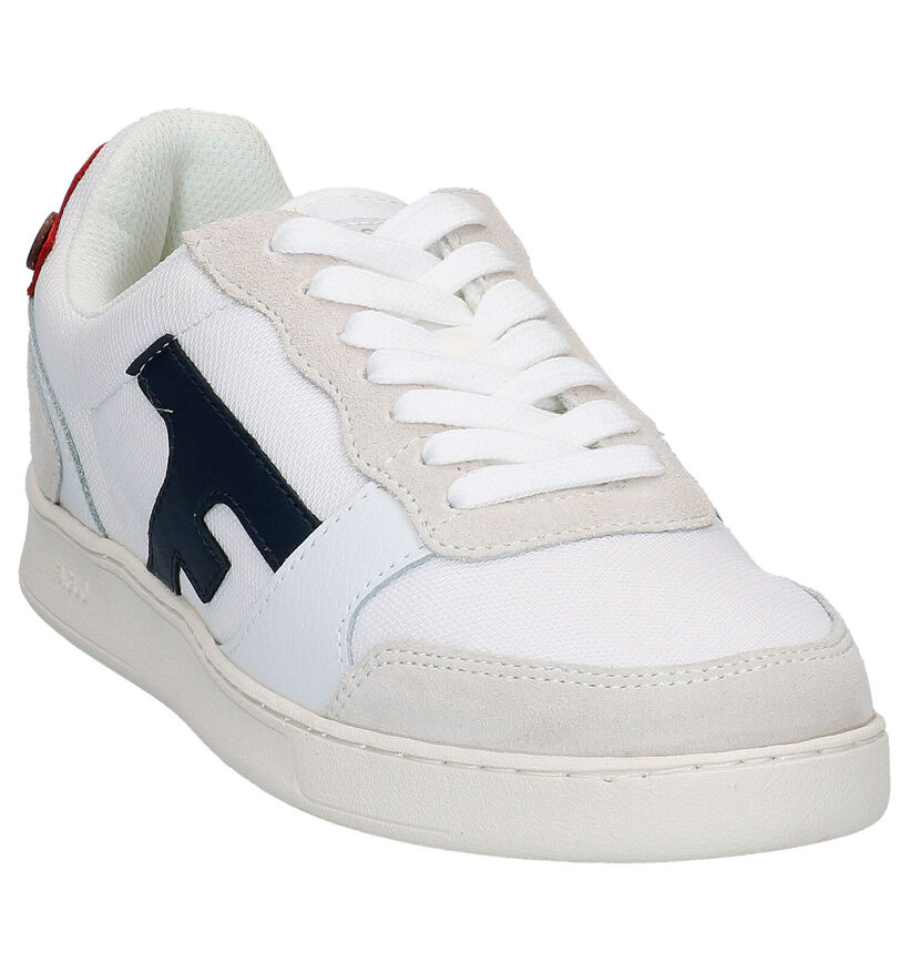 Faguo Hazel Witte Sneakers in kunstleer (288224)