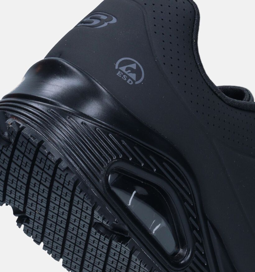 Skechers Work ISO Uno SR Zwarte Sneakers voor dames (347657) - geschikt voor steunzolen