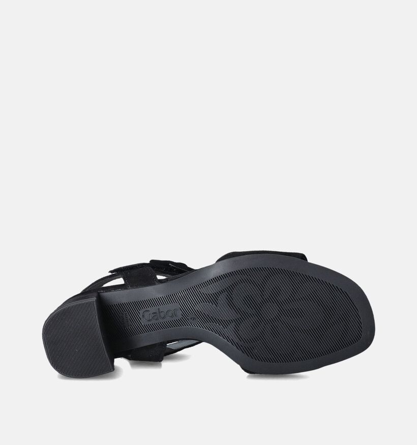Gabor Best Fitting Sandales avec talon carré en Noir pour femmes (355016)