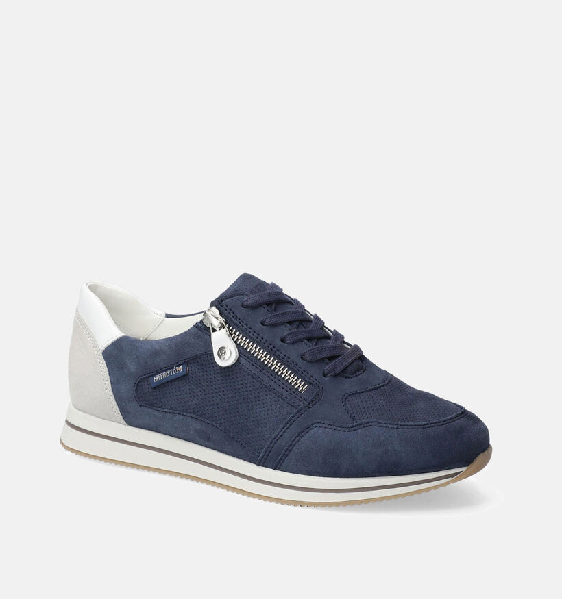 Mephisto Leenie Blauwe Sneakers voor dames (354287) - geschikt voor steunzolen