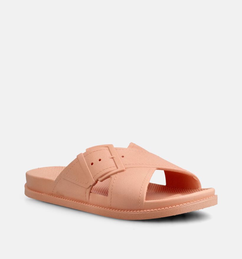 Freedom Moses Cross Basic Claquettes en Orange pour femmes (370840)