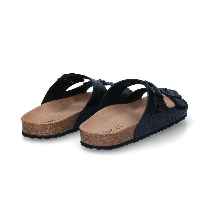 Geox Brionia Nu-pieds en Noir en cuir (311157)