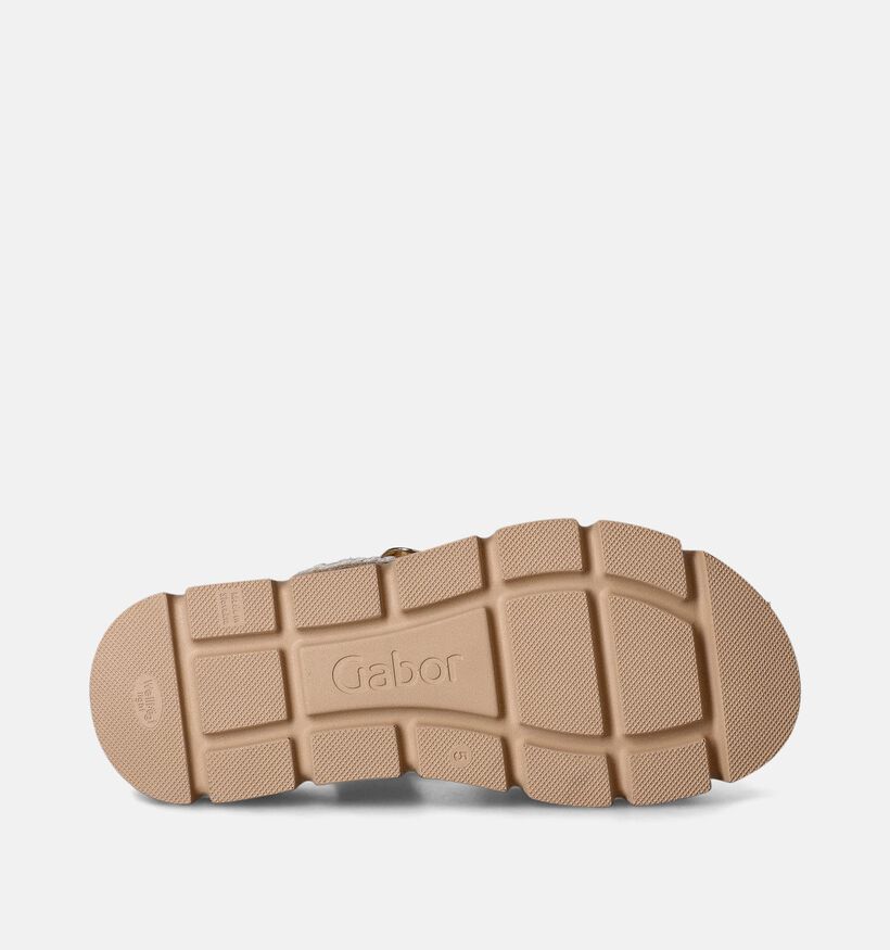 Gabor Best Fitting Sandales avec talon compensé en Beige pour femmes (362394)