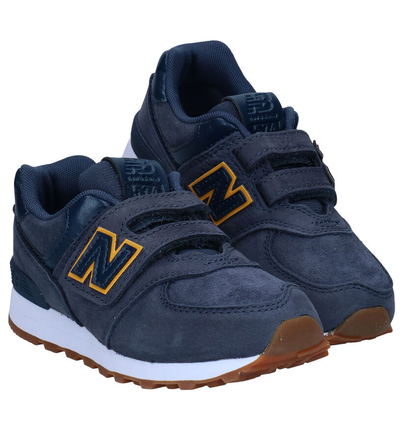 New Balance YV574 Blauwe Sneakers in daim (276847)