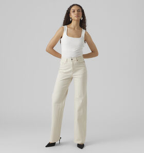 Vero Moda Tessa Ecru Wide leg jeans L30 voor dames (352112)