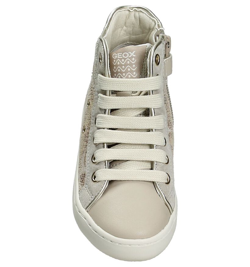 Geox Baskets hautes en Beige clair en simili cuir (190714)