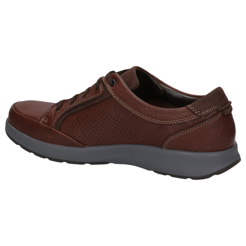 Clarks Un Trail Form Bruine Veterschoenen in kunstleer (265551)