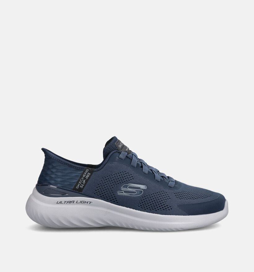 Skechers Bounder 2.0 Emerged Baskets Slip-in en Bleu pour hommes (367485) - pour semelles orthop&eacute;diques