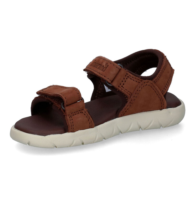 Timberland Nubble Sandal LTHR 2 Strap Bruine Sandalen voor jongens (305835)