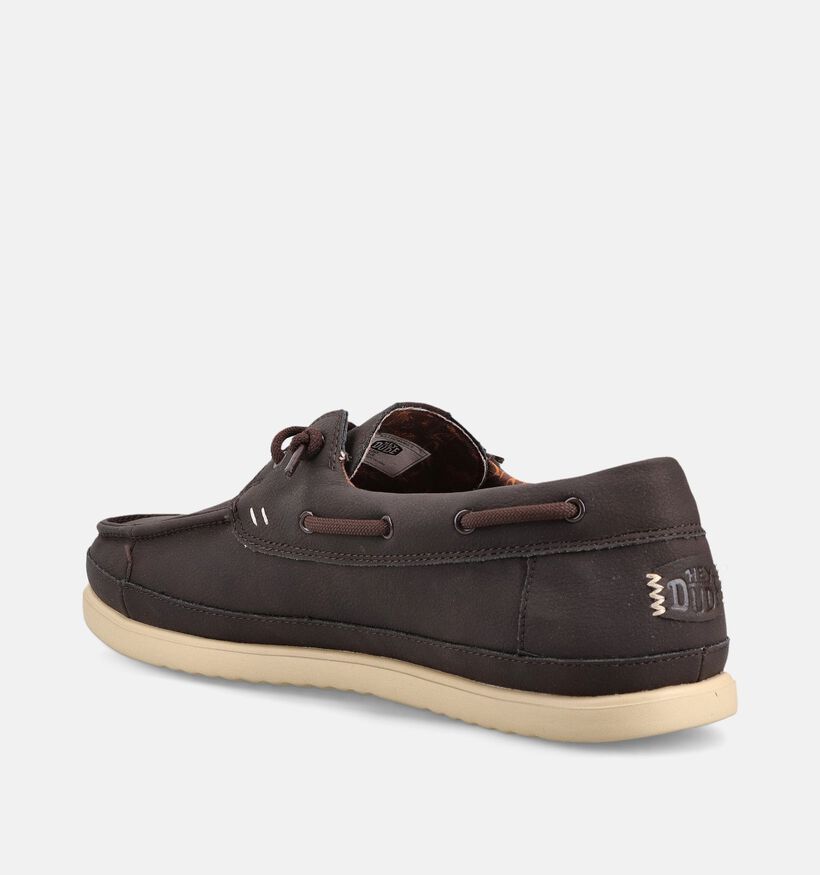 HEYDUDE Harbor Low Chaussures bateau en Brun fonc&eacute; pour hommes (370090) - pour semelles orthop&eacute;diques