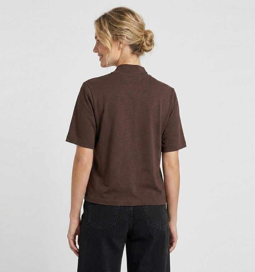 Vero Moda Kelly T-shirt en Brun fonc&eacute; pour femmes (385875)