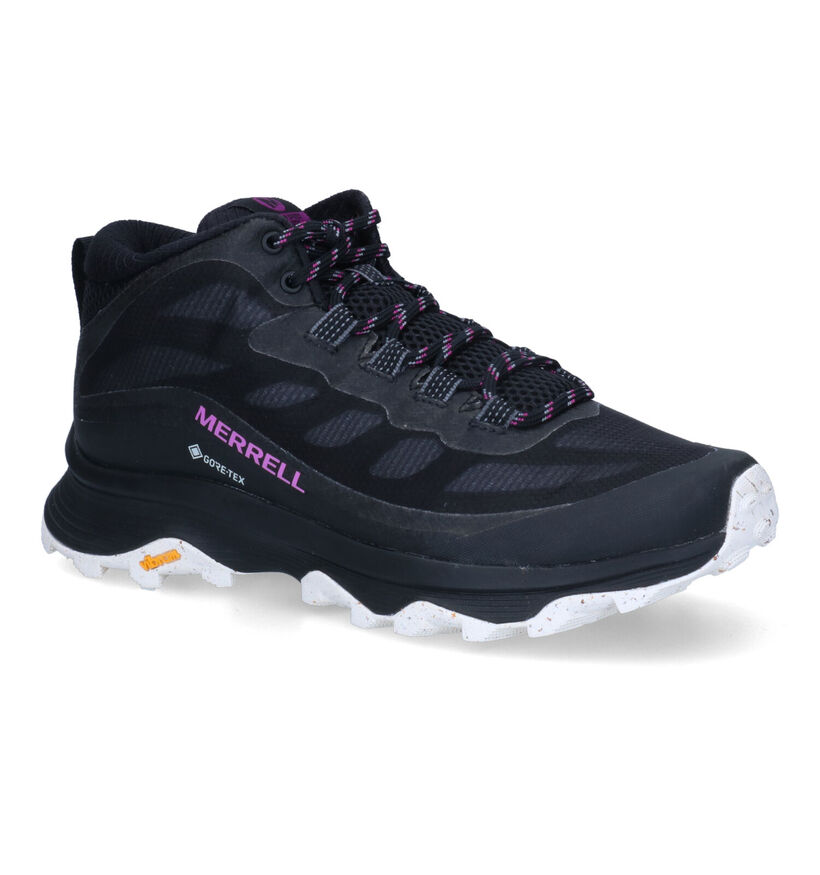 Merrell Moab Speed Mid Chaussures de randonnée en Noir pour femmes (310224) - pour semelles orthopédiques