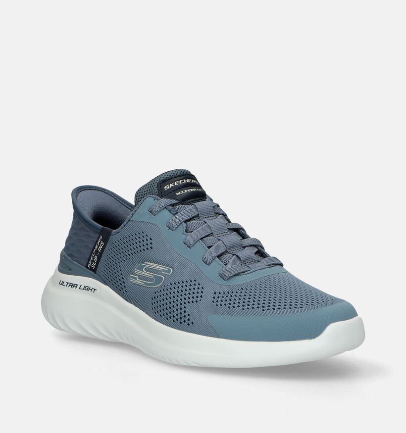 Skechers Bounder 2.0 Emerged Slip-ins en Bleu pour hommes (351859)