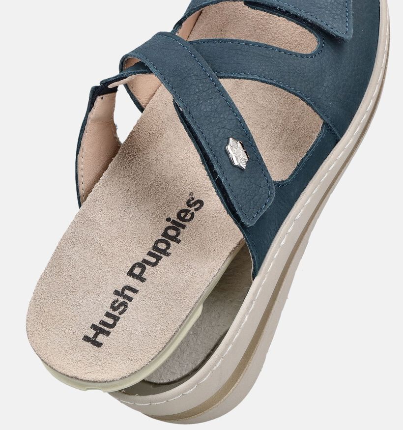 Hush Puppies Tutos Nu-pieds &agrave; talons en Bleu fonc&eacute; pour femmes (370584) - pour semelles orthop&eacute;diques
