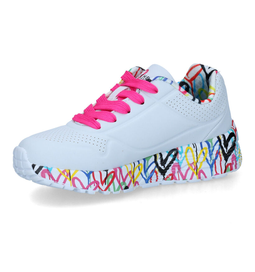 Skechers Uno Lite Lovely Luv Baskets en Noir pour filles (345247)