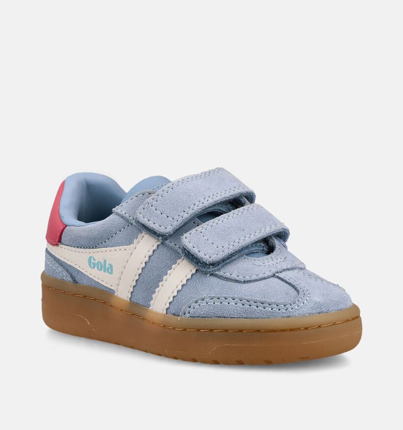 Gola Viper Strap Lichtblauwe Sneakers voor meisjes (368506) - geschikt voor steunzolen