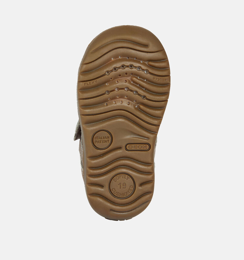 Geox Macchia Shiny Gouden Velcroschoenen voor meisjes (361903) - geschikt voor steunzolen