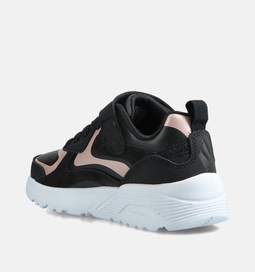 Skechers Uno Lite Metallic Burst Zwarte sneakers voor meisjes (366433)