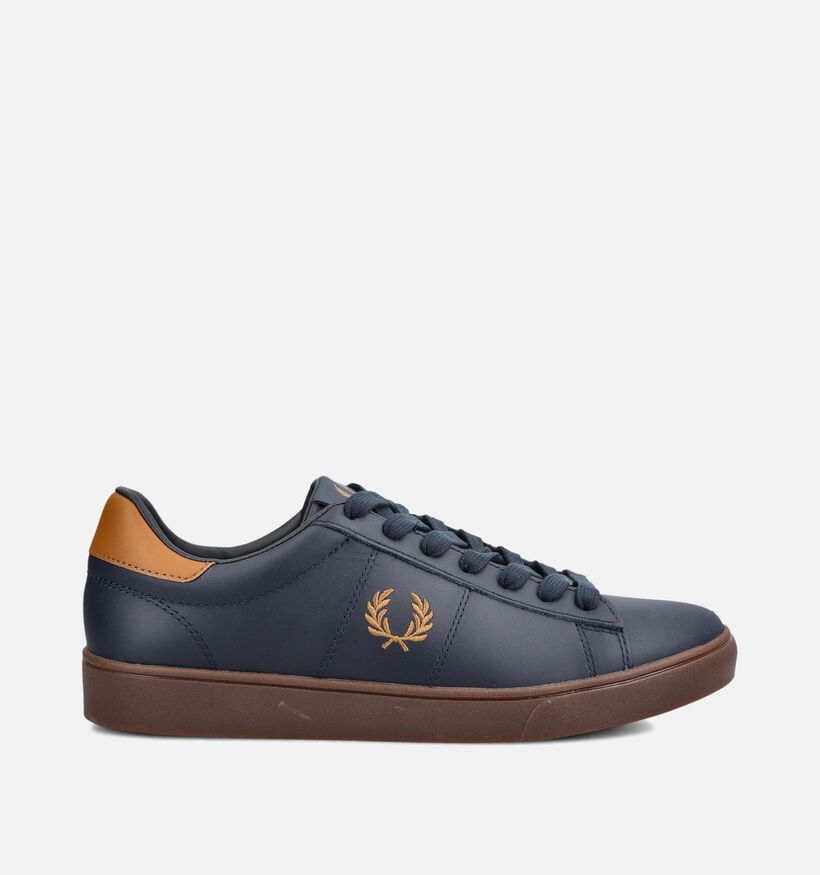 Fred Perry Spencer Leather Baskets en Bleu pour hommes (378095)