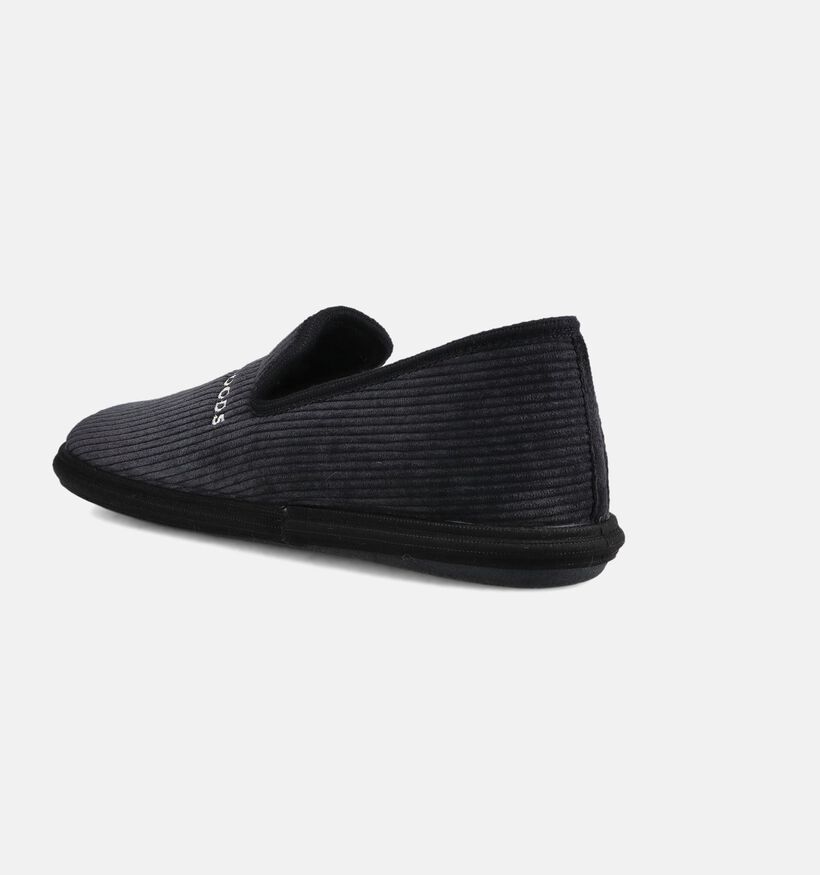 River Woods Hein Corduroy Pantoufles en Noir pour hommes (381215)