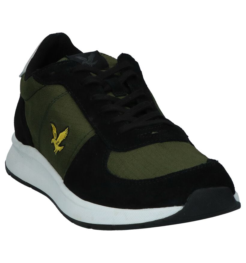 Lage Sneakers Lyle & Scott Kaki in daim (232158)