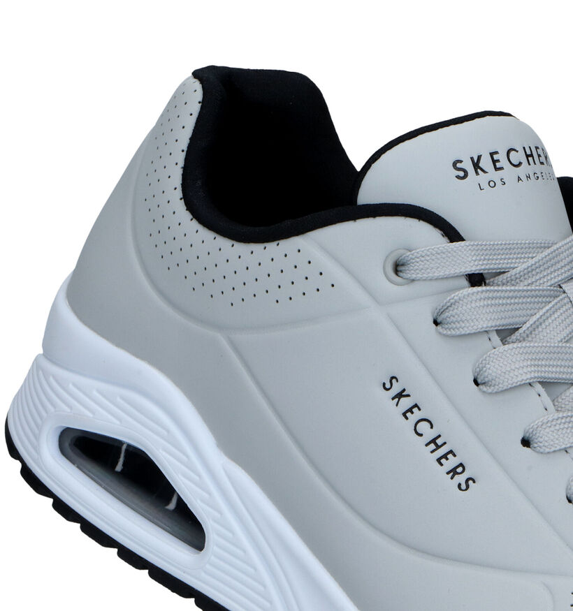 Skechers Uno Stand On Air Baskets en Gris pour hommes (324562) - pour semelles orthopédiques
