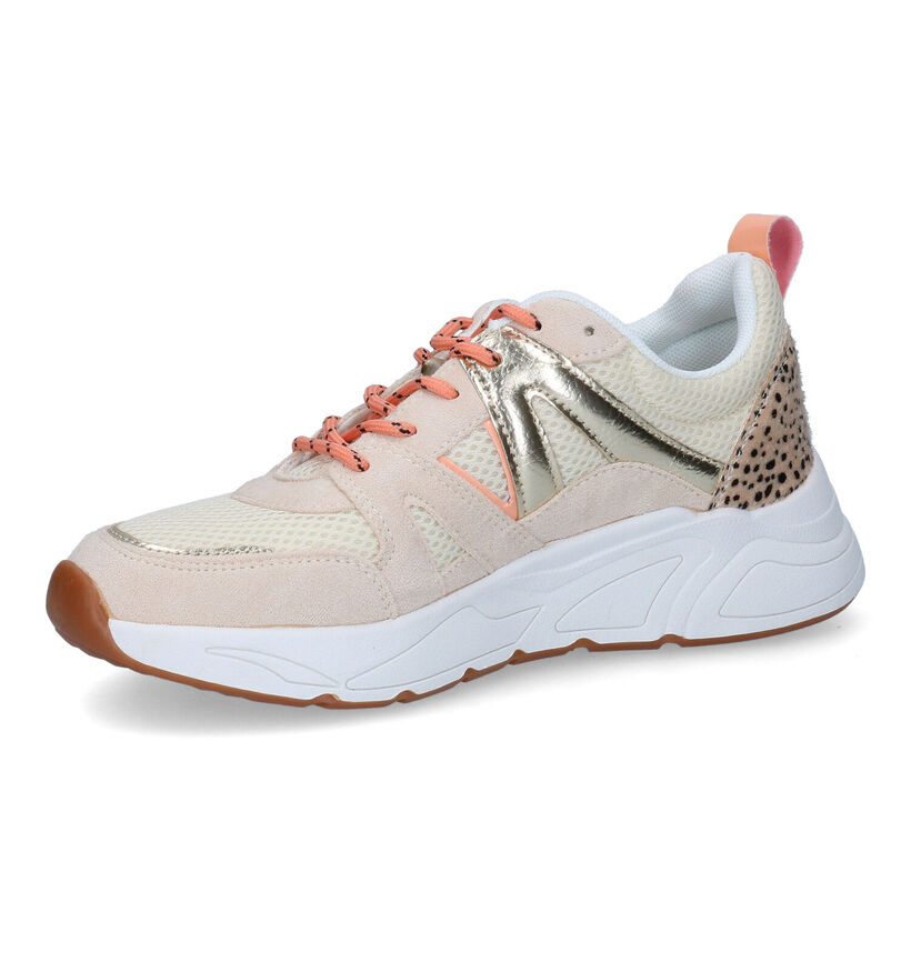 Poelman Baskets casual en Beige pour femmes (303344)