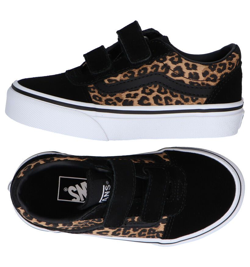 Vans Ward Cheetah Zwarte Sneakers in stof (285713)