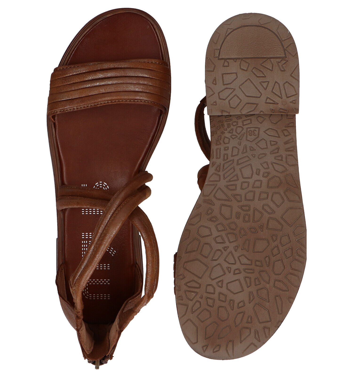 Sandalen dames bruin top