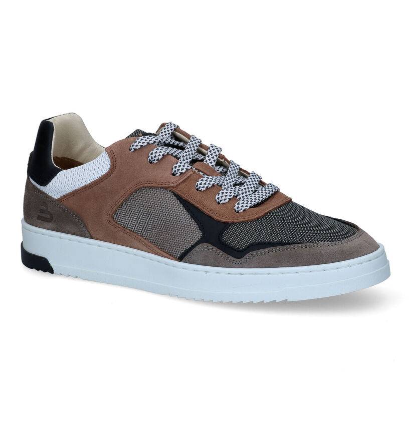 Bullboxer Taupe Veterschoenen voor heren (308627) - geschikt voor steunzolen