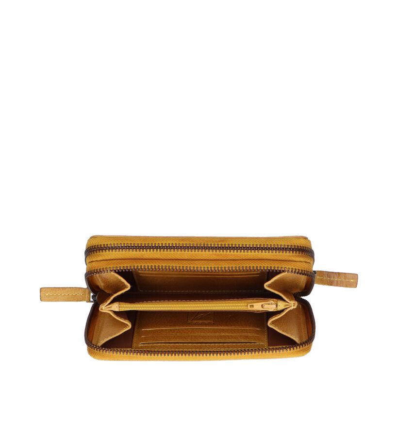 Label M Porte-monnaie zippé en Cognac pour femmes (358853)