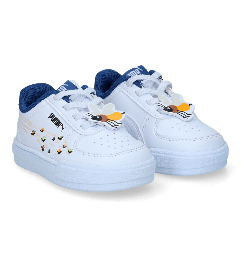 Puma Caven Small World Baskets en Blanc pour filles, garçons (311280)