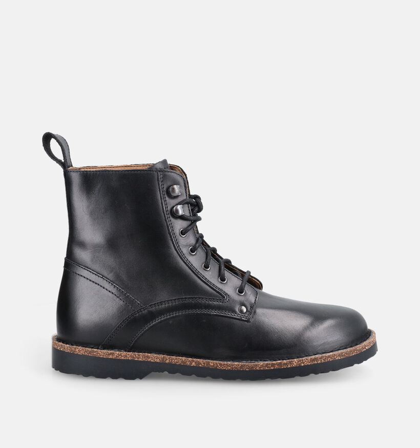 Birkenstock Bryson Leather Boots &agrave; lacets en Noir pour hommes (377030) - pour semelles orthop&eacute;diques