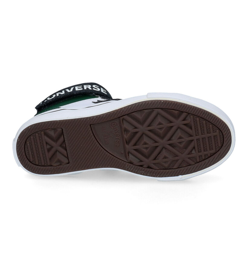 Converse Pro Blaze Strap HI Baskets en Noir pour garçons (293598) - pour semelles orthopédiques