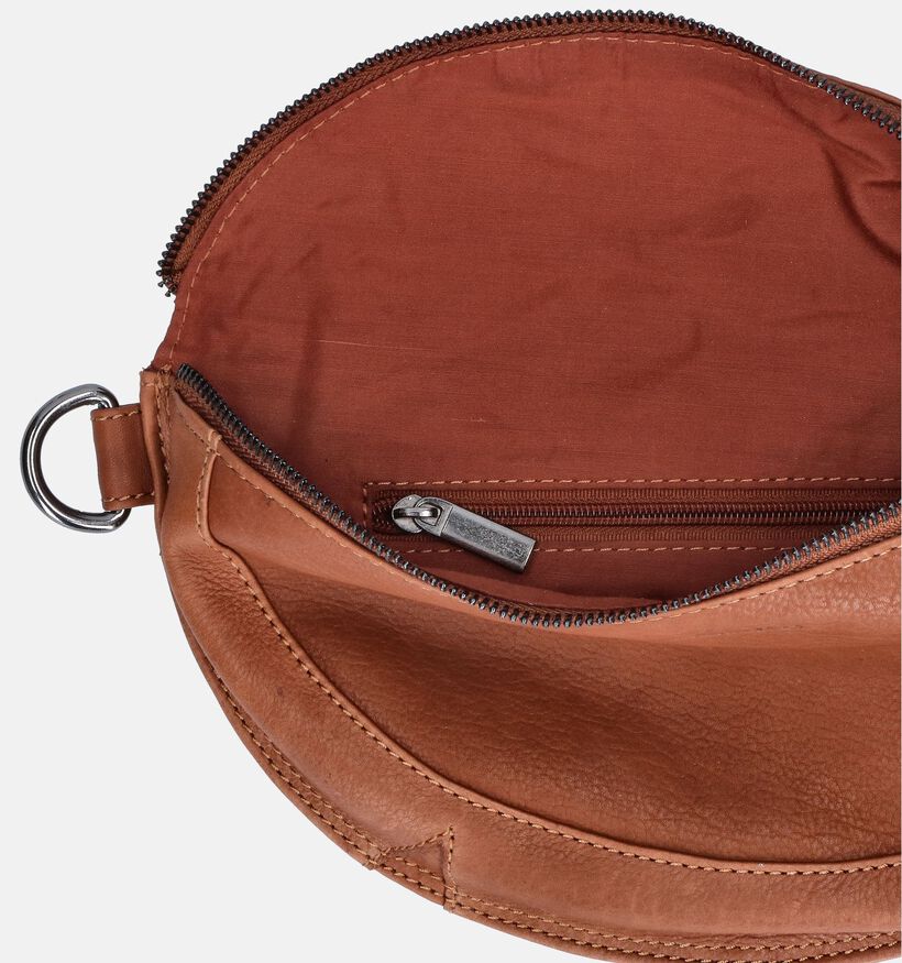 Euro-Leather Zwarte Crossbody tas voor dames (353542)