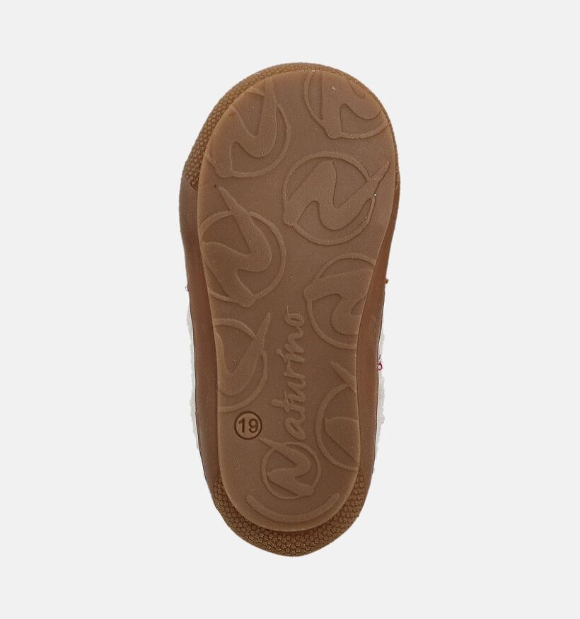 Naturino Cocoon Embroidery Hearts Chaussures bébé en Écru pour filles (364271) - pour semelles orthopédiques