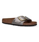 Birkenstock Madrid Big Buckle Beige Slippers in kunstleer (322646)