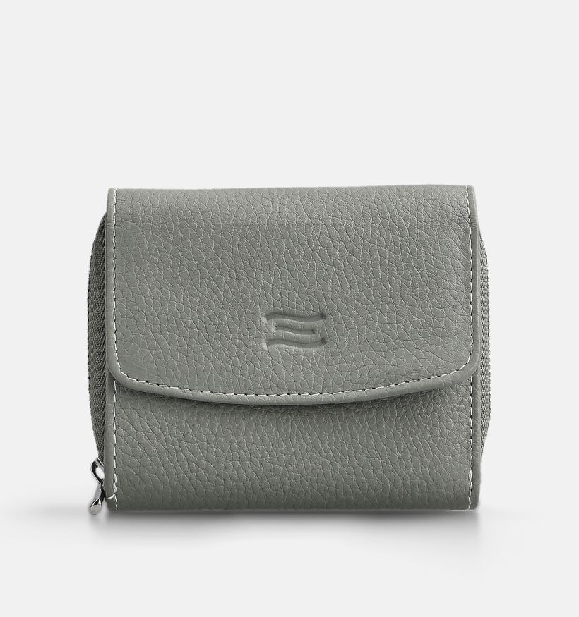 Crinkles Grijze Ritsportemonnee voor dames (373834)