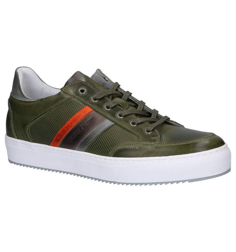 Cycleur de Luxe Burton Groene Casual Veterschoenen in leer (268232)