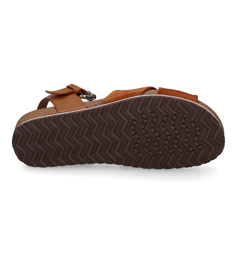 Geox Spensierata Sandales en Cognac pour femmes (303530)